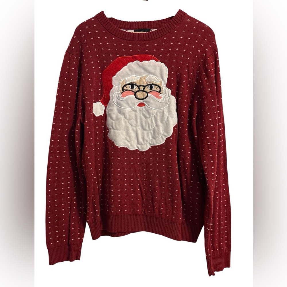 Ugly Christmas Sweater SANTA - Sz Large